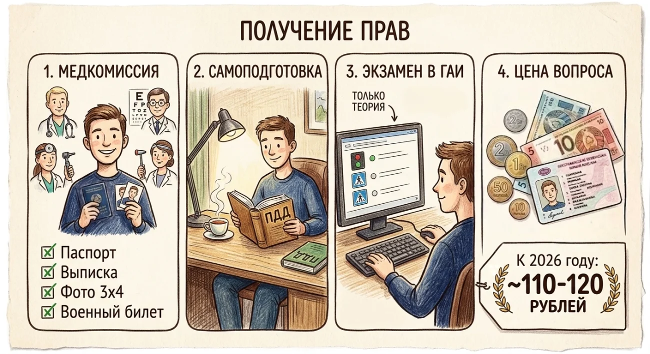 План для получения прав на мопед